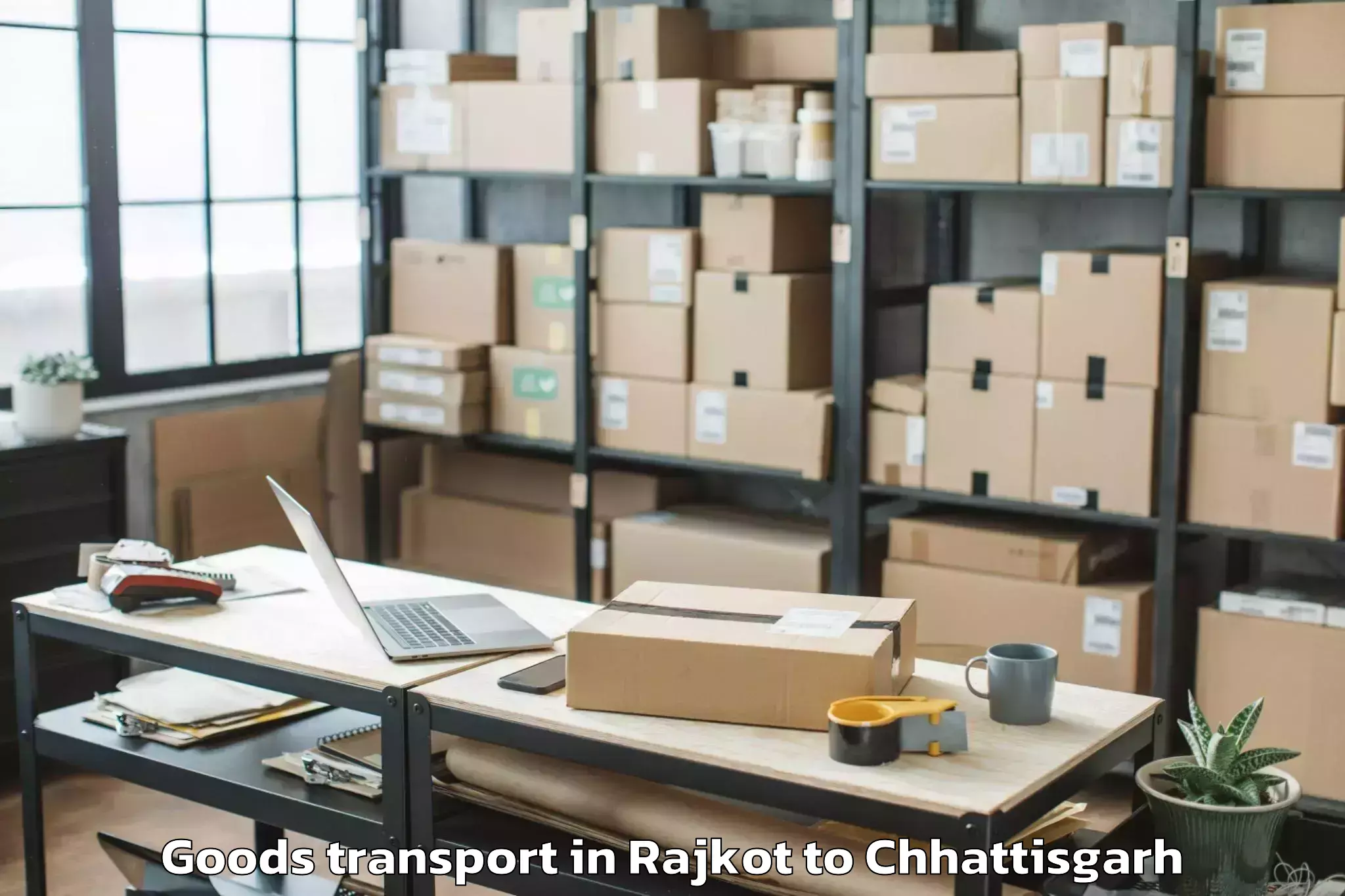 Discover Rajkot to Kasdol Goods Transport